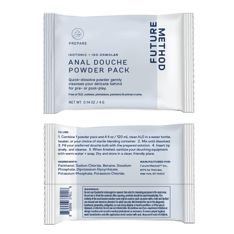 Anal Douche Powder Packs Travel Douche Kit Future Method